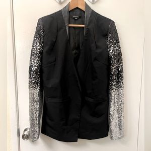 Black jacket with silver and black sequins